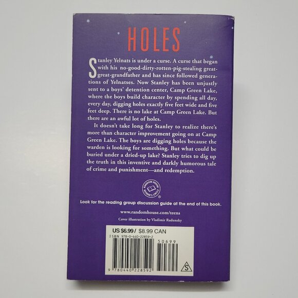 2001 Holes By Louis Sachar Book - Hardcover - Picture 3 of 6